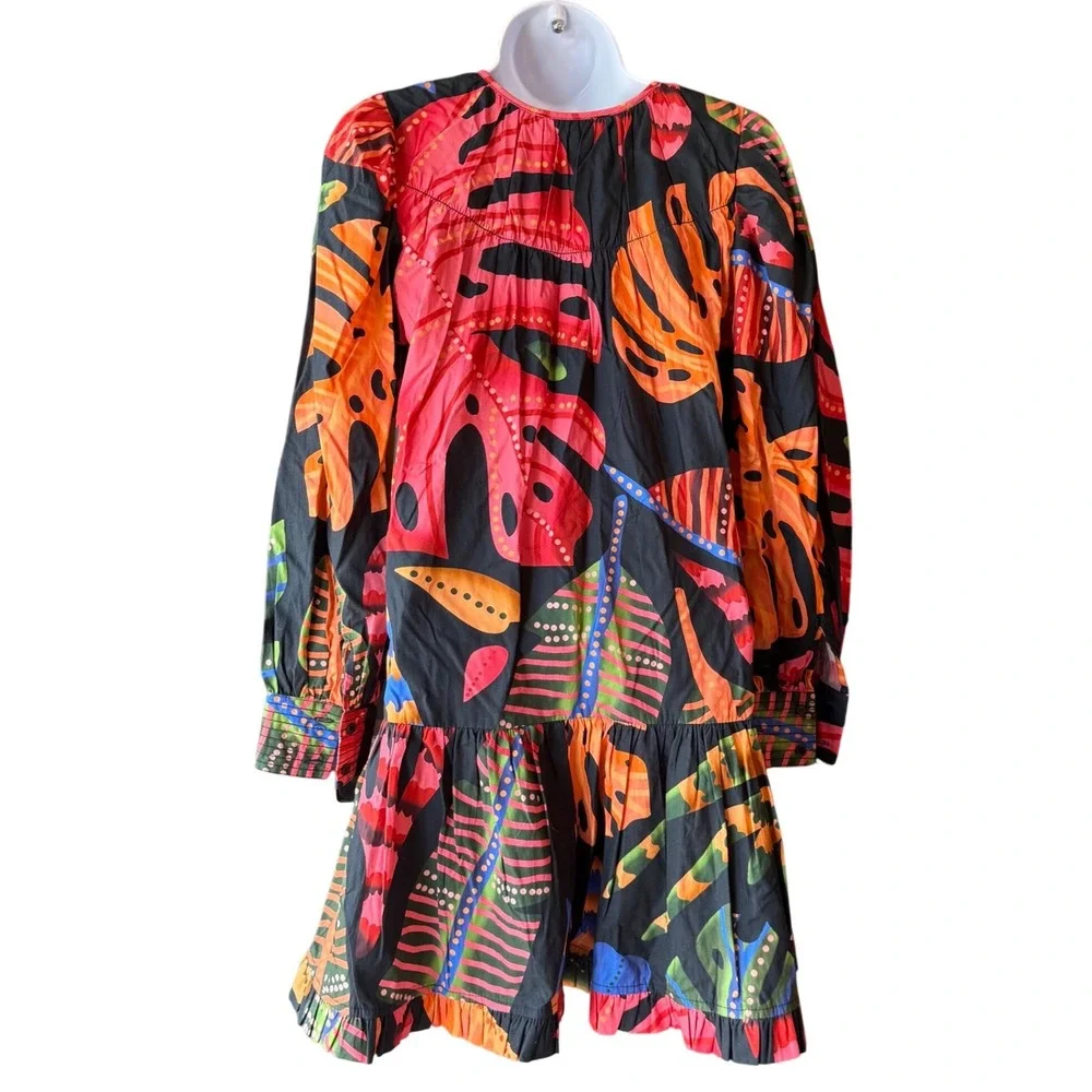 Maude‎ Vivante Ollie Dress Black Forest Tropical Print Size XSmall New With Tags